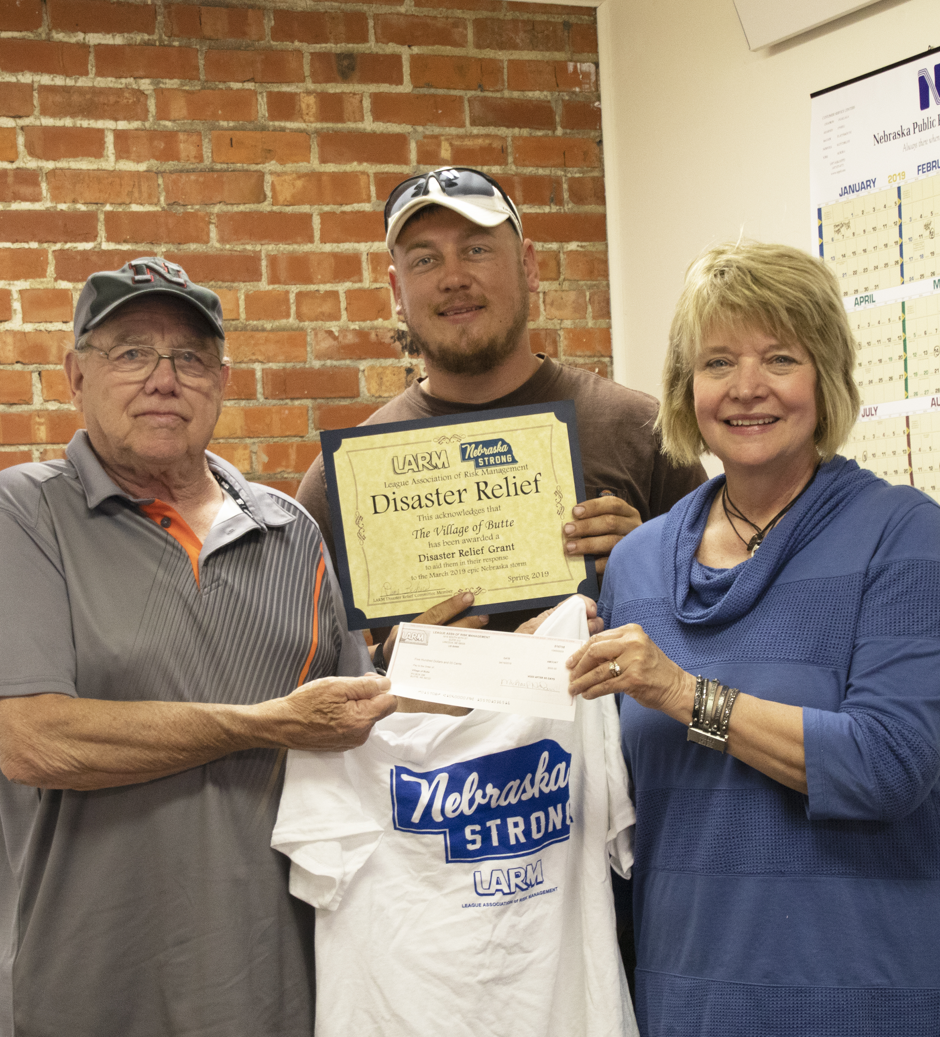 $500 Disaster Funds to the Village of Butte