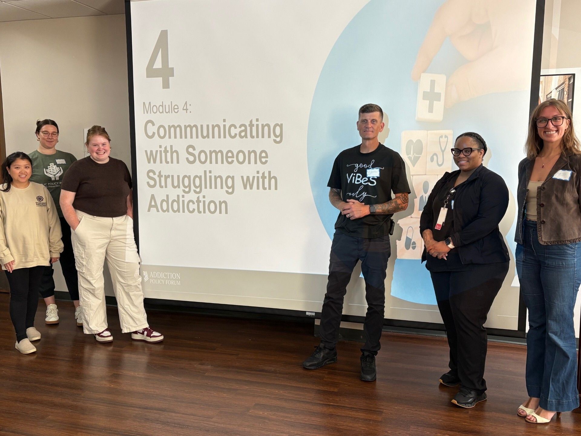 Responding to Addiction trainer and participants