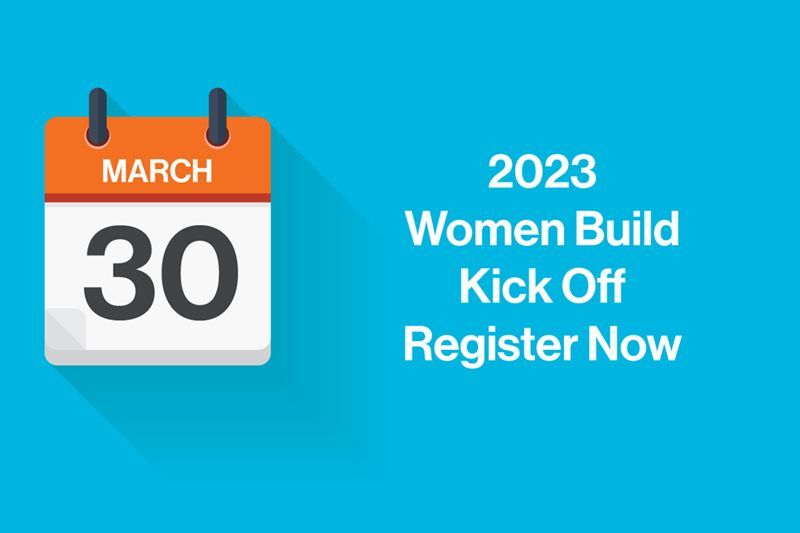 Women Build Calendar asking you to register for event.