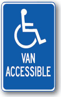 Handicap Van Accessible-12 inch x 18 inch