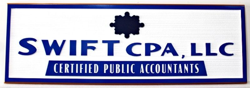 C12040 - Carved and Sandblasted HDU Sign for Certified Public Accountants