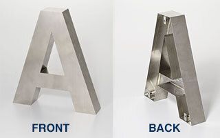 Fabricated 3D Metal Letters