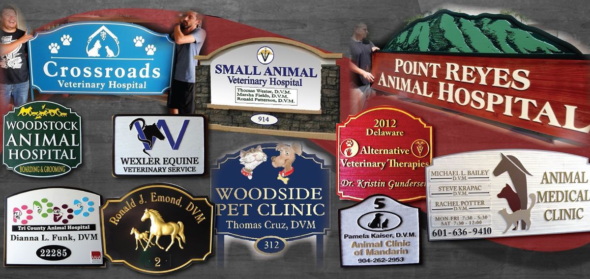 Veterinary Carved Wood Sign