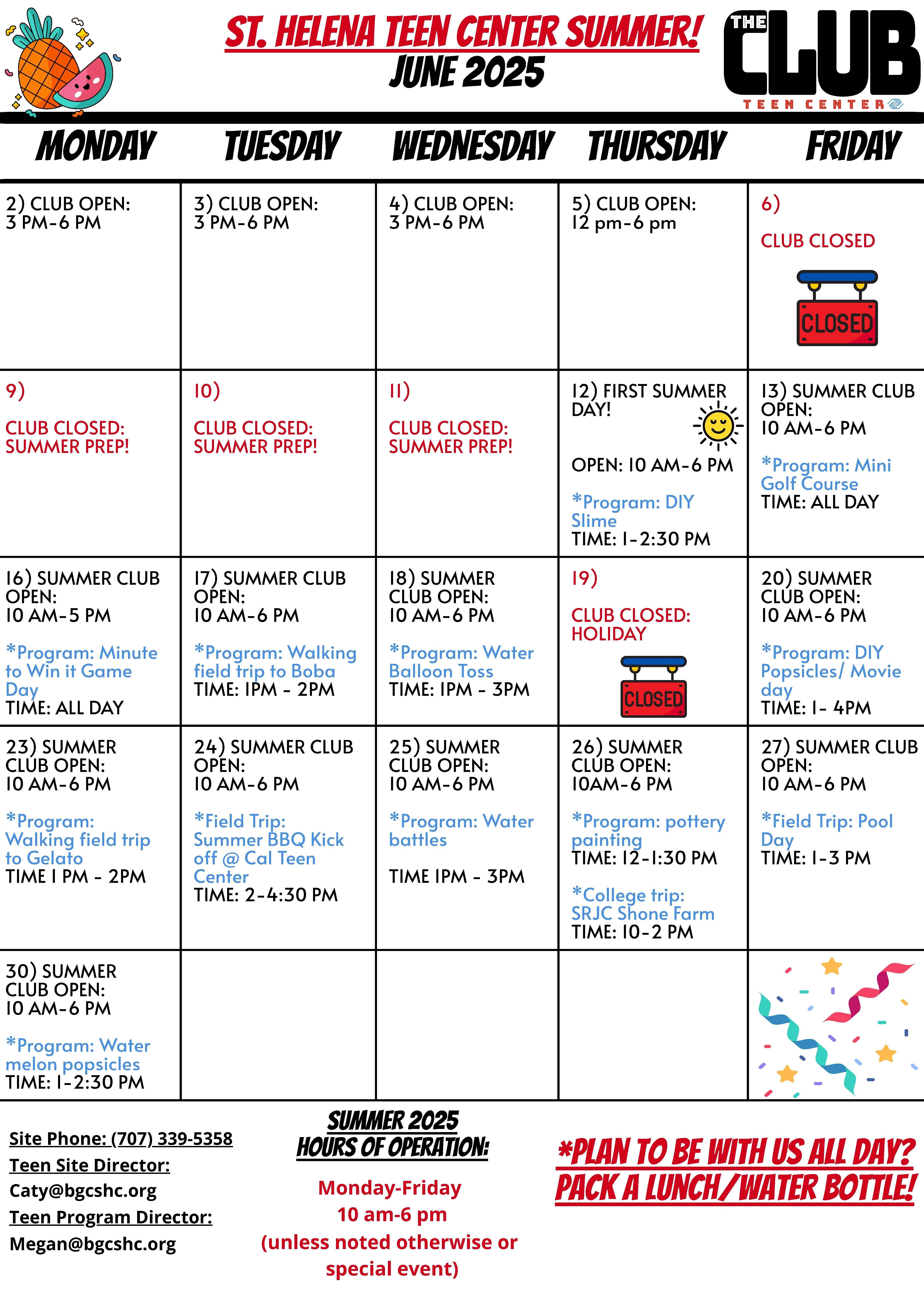 June Calendar