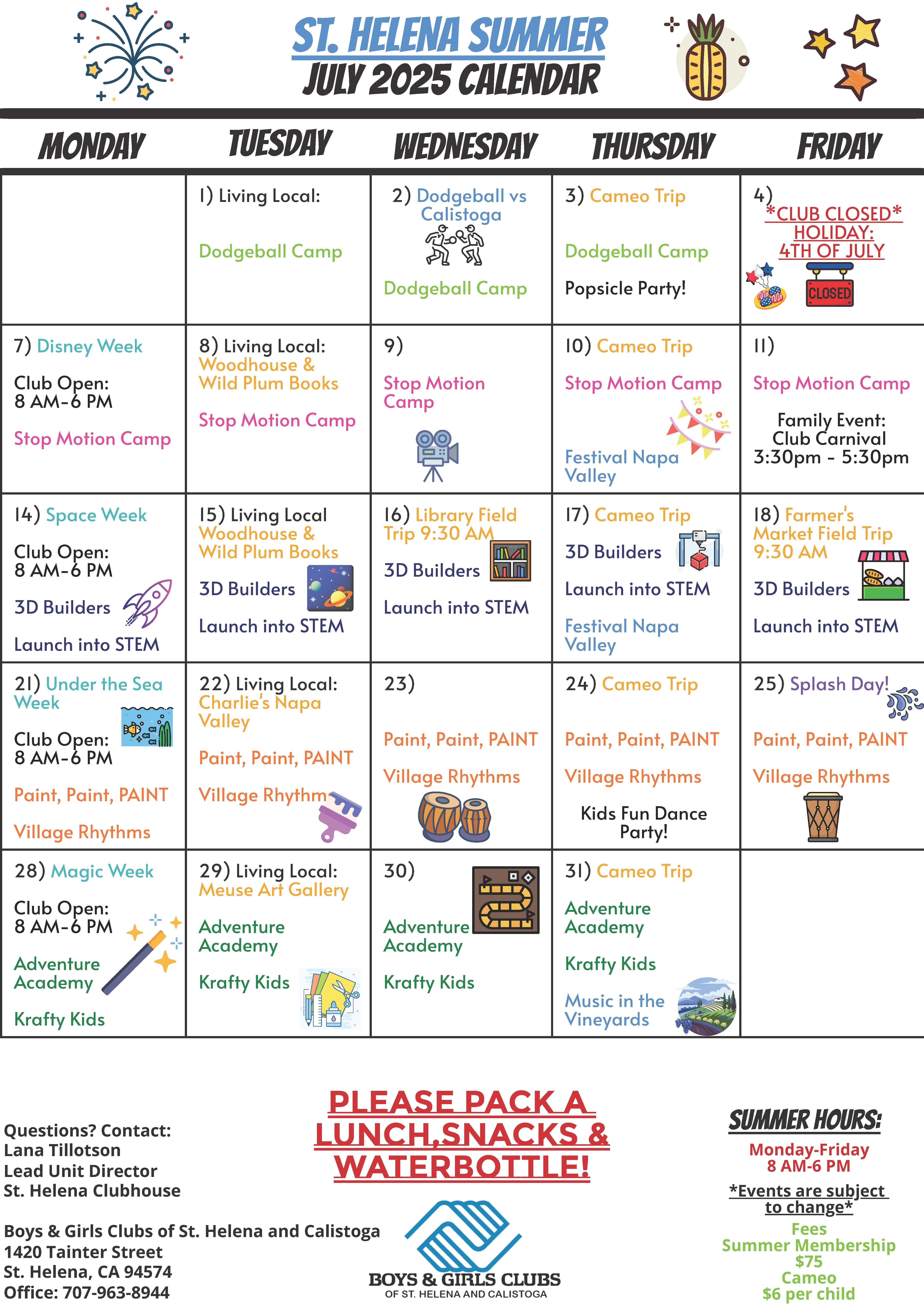 July Calendar