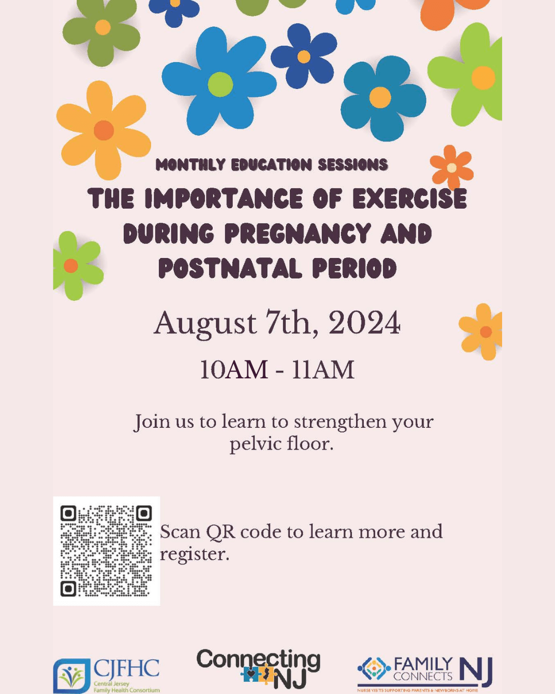Connecting NJ Free Workshop: The Importance of Exercise During Pregnancy and Postnatal Period