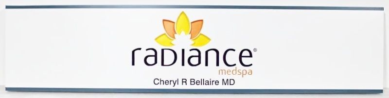 B11113 - Carved HDU Sign for "Radiance medspa"