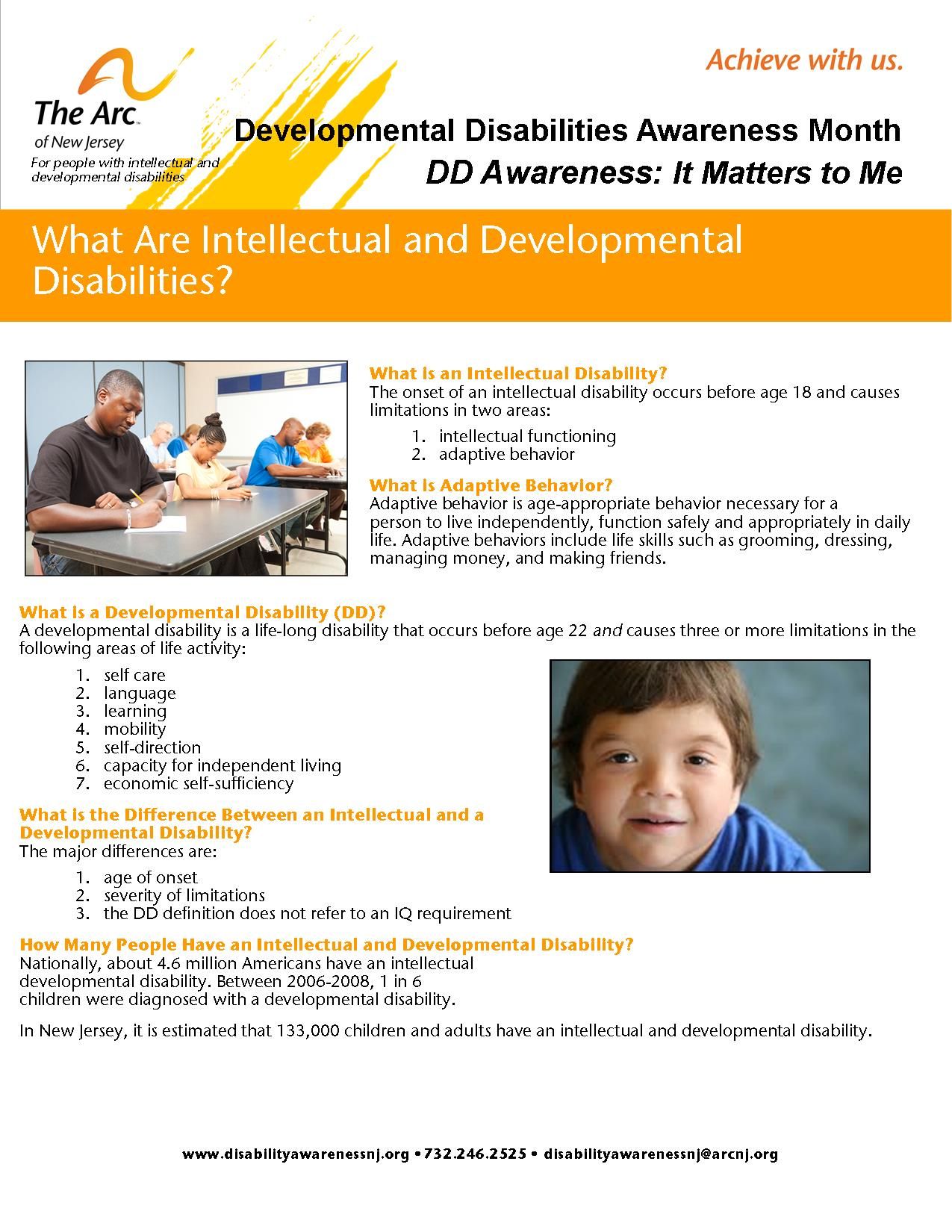 What is an Intellectual or Developmental Disability