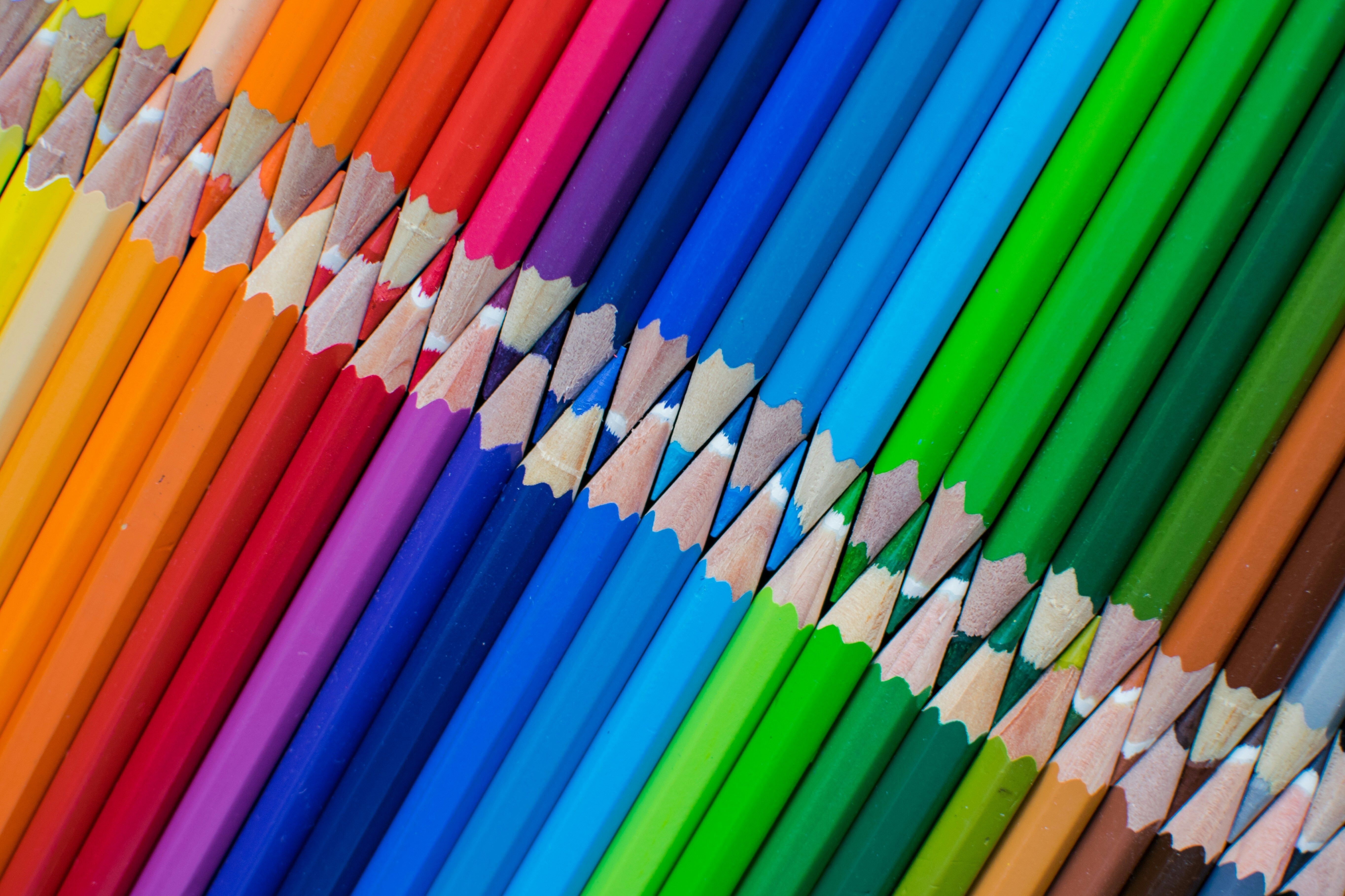 Assorted colored pencils