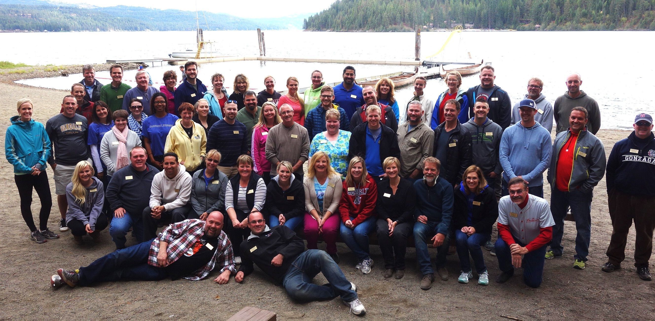 A group of people posing for a group photo