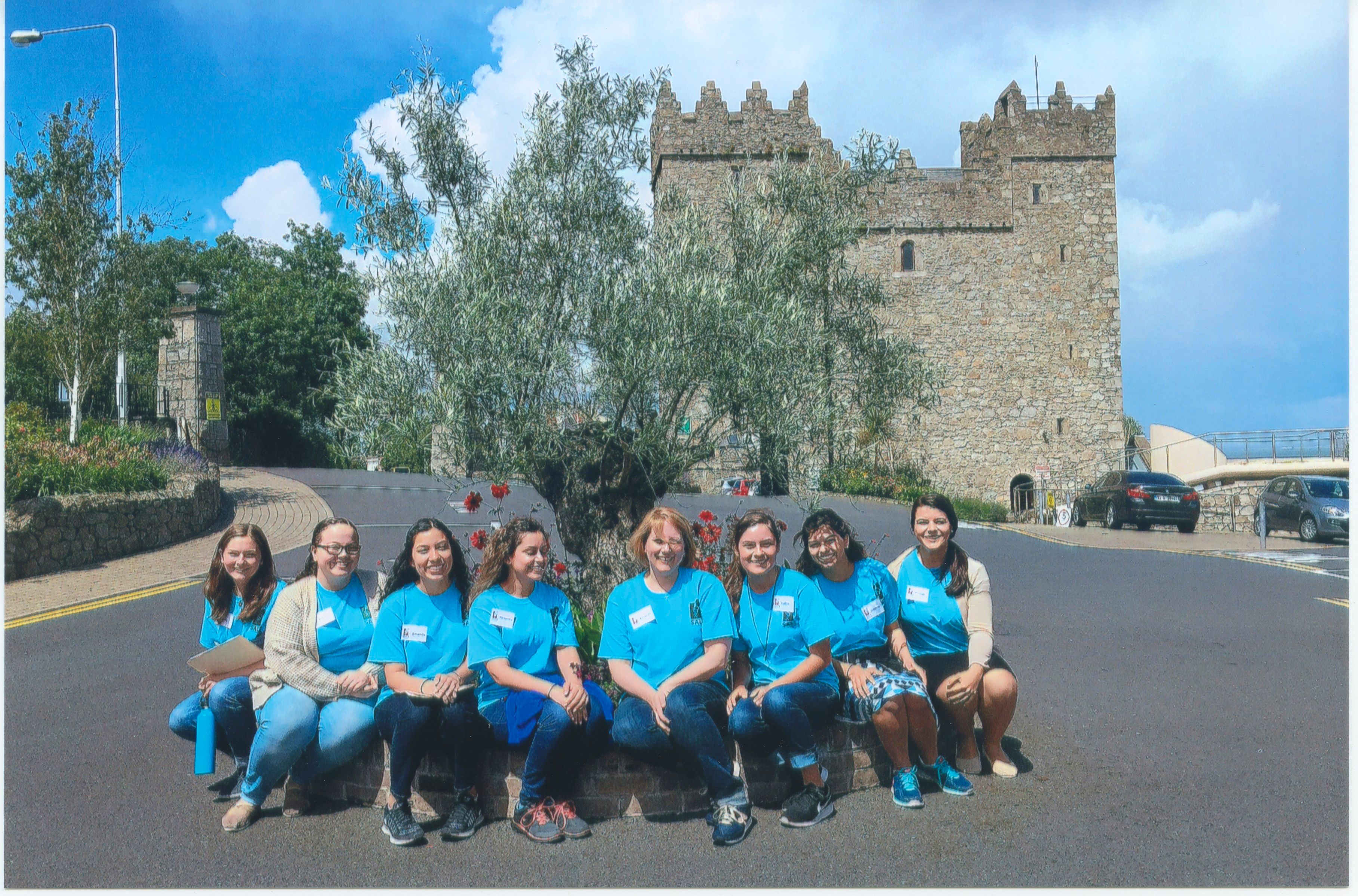 Group of SALT ladies at castle in Dublin, Ireland