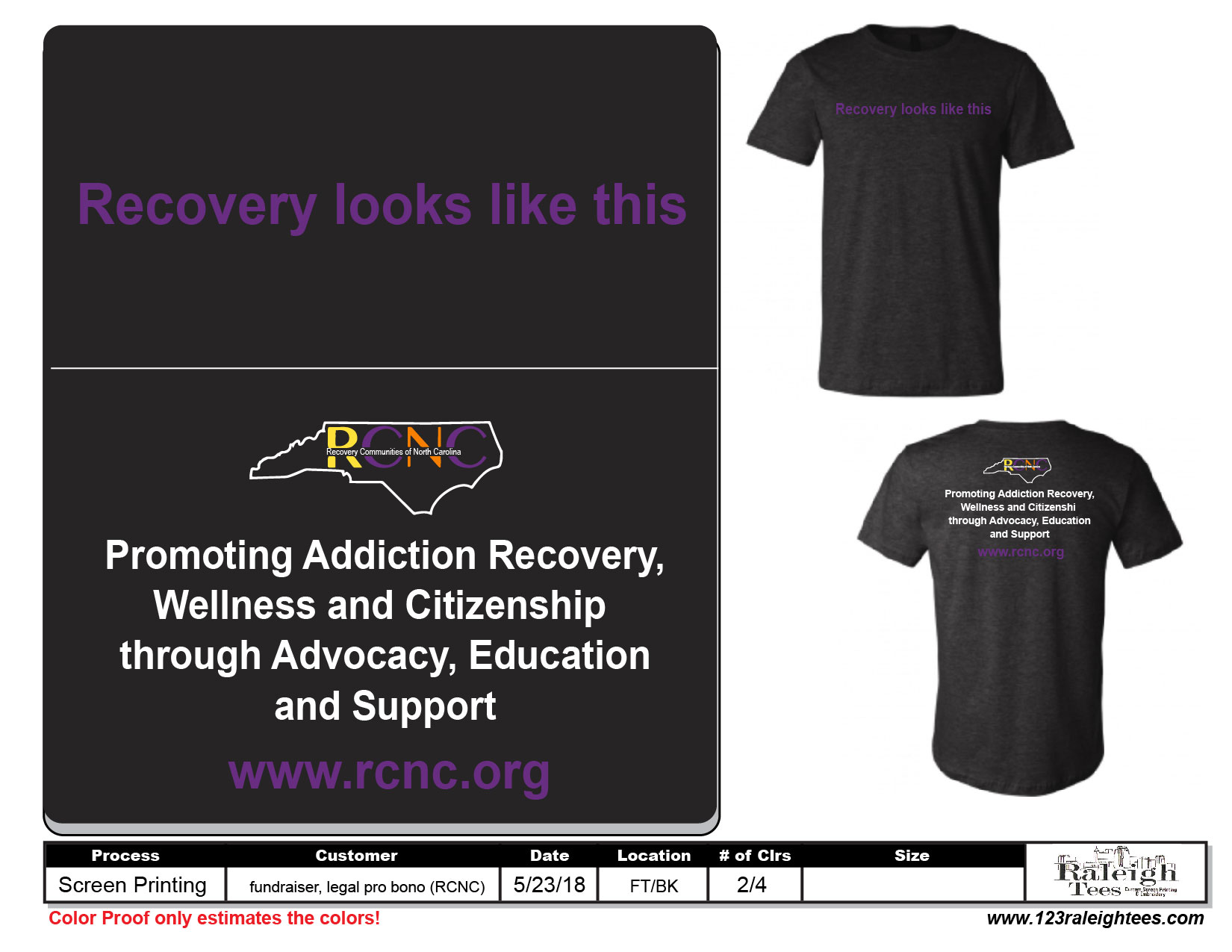 Recovery Looks Like This T-Shirt (Small -XL)