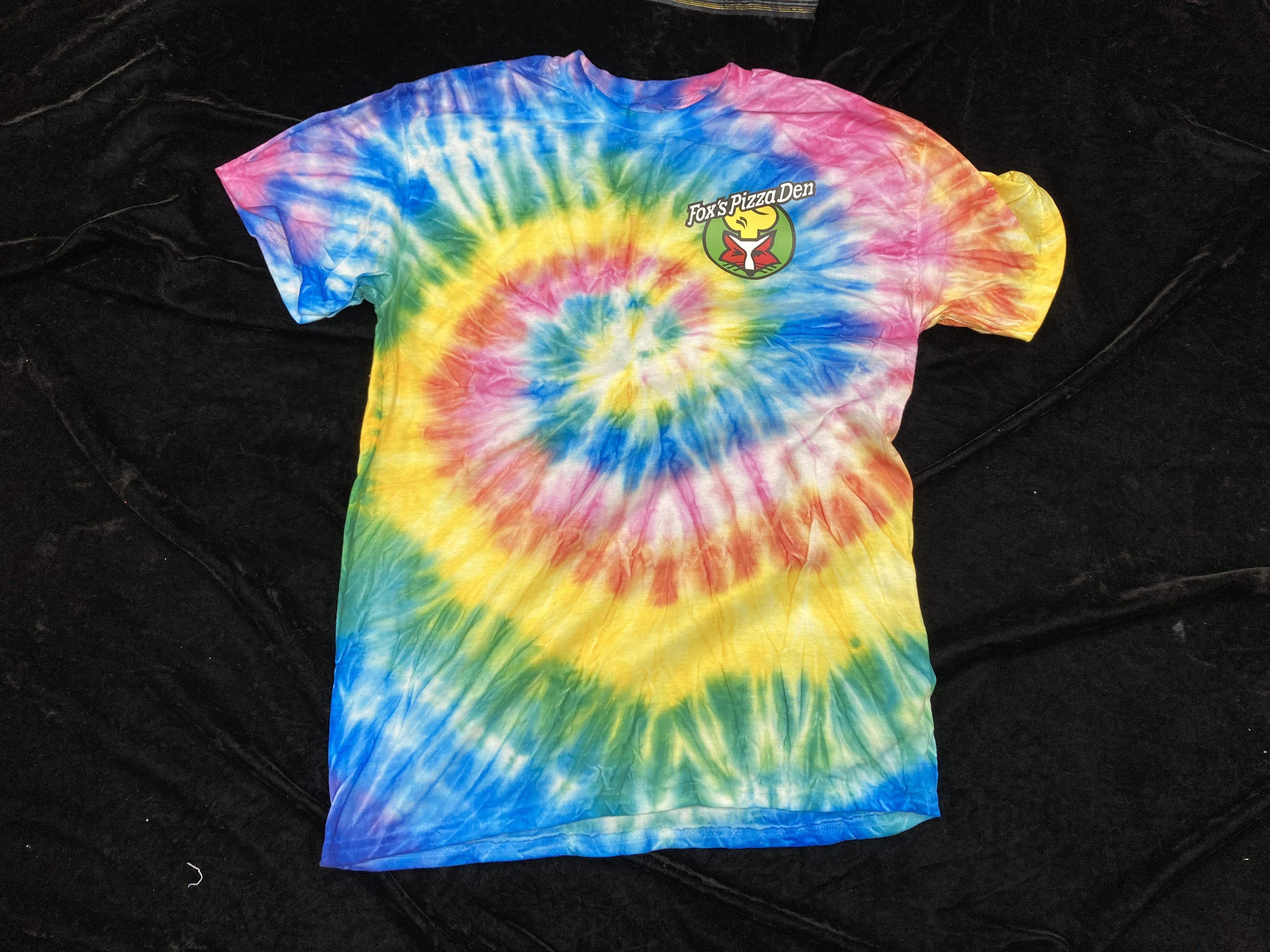 SALE Fox's Logo - Medium Light Rainbow Tie Dye Short Sleeve