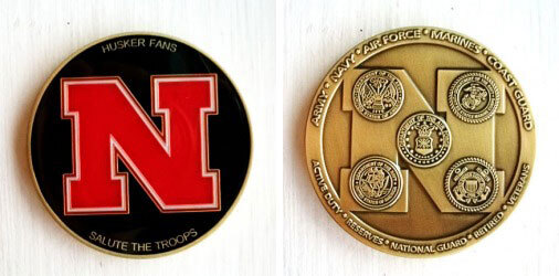 The Husker Fans Salute the Troops Challenge Coin