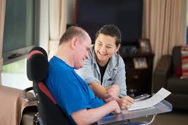 Man with Personal Care Assistant