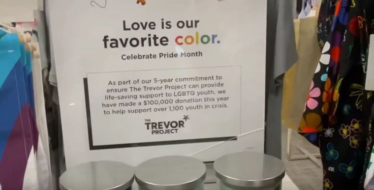 LGBT gear at Kohl's: 'Little kids' T-shirt with transgender flag, 'proud' rainbow baby bib