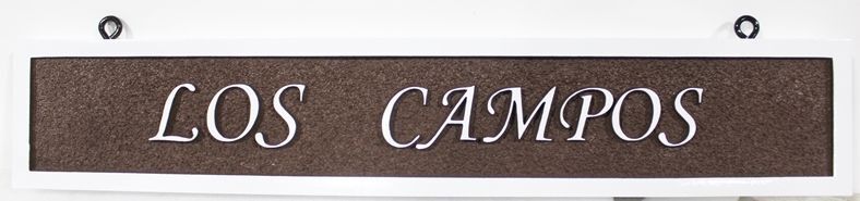 I18855A - Carved Property Name Sign for the "Los Campos" Residence