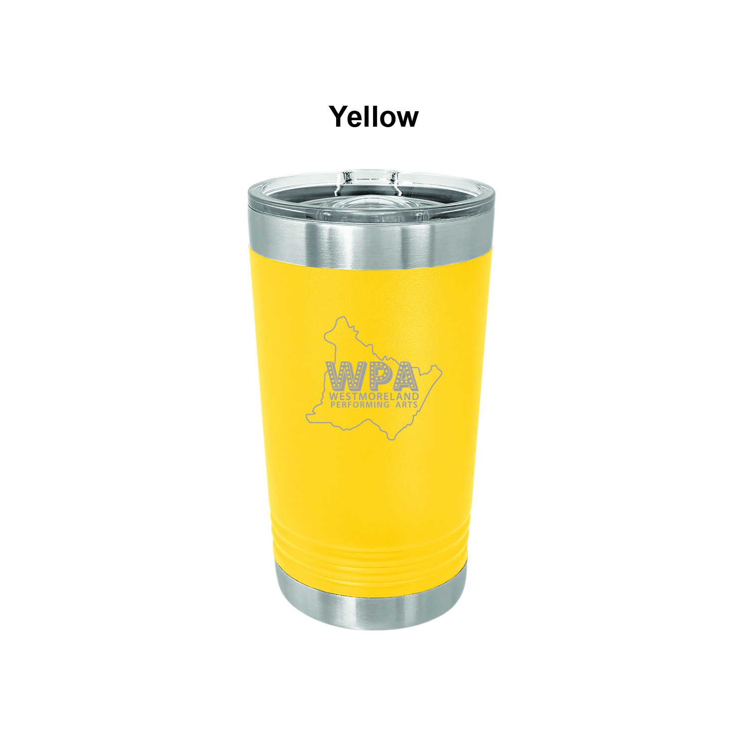 Yellow 16 oz. Polar Camel Pint with Slider Lid