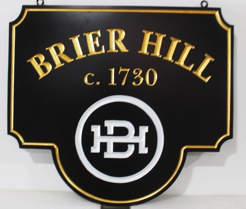 I18910A - Carved Property Name Sign for "Brier Hill"