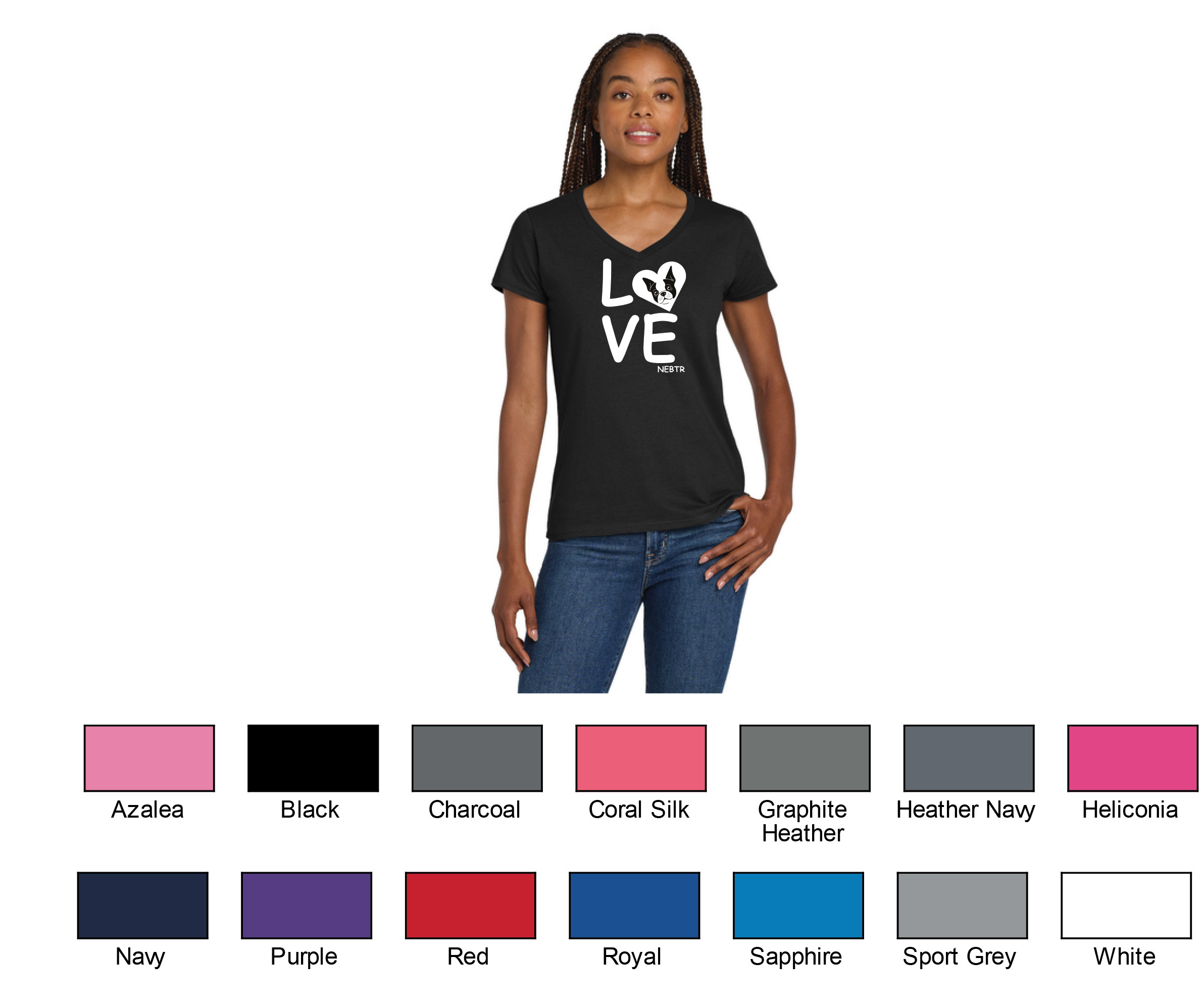 Love Ladies Vneck T-shirt