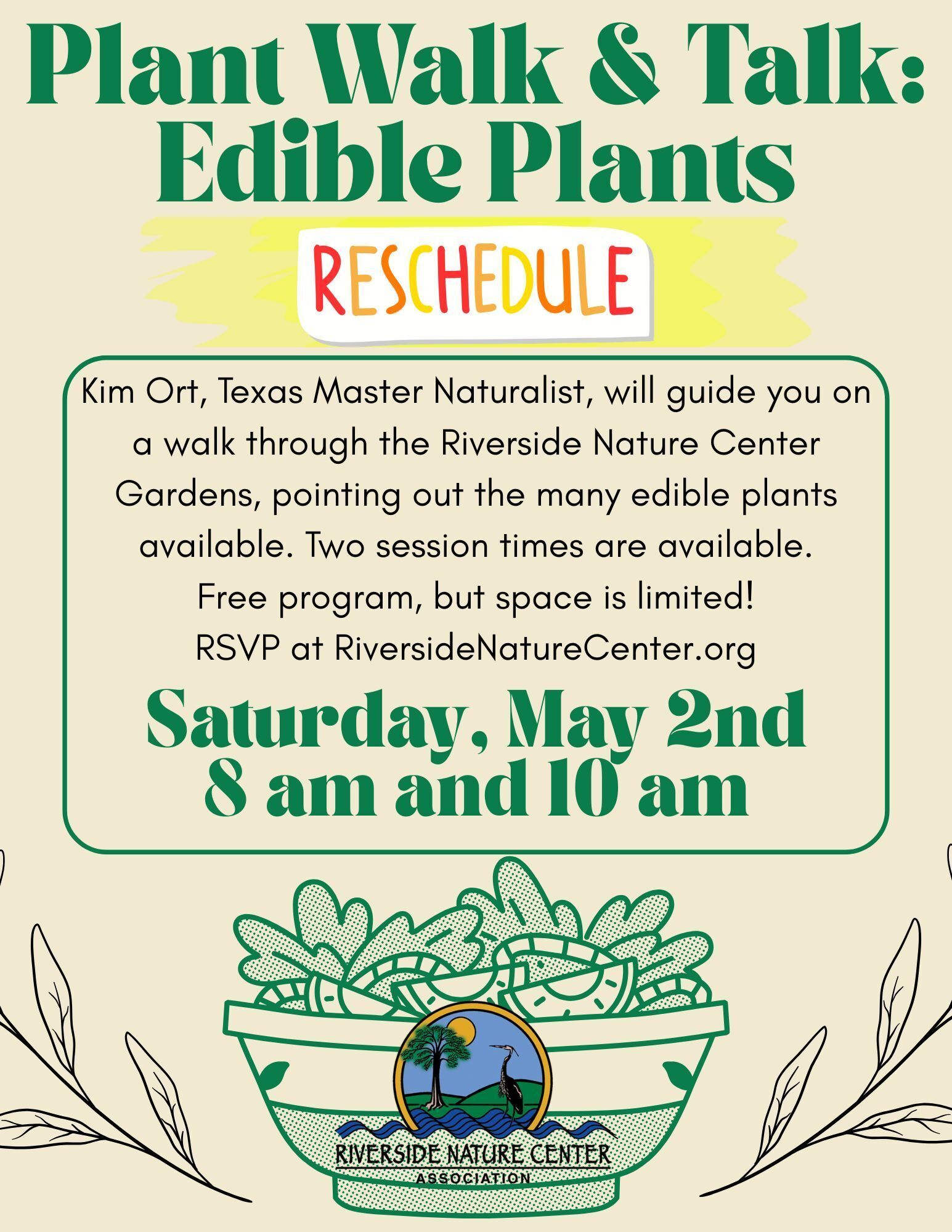 Plants near me, Riverside Nature Center, Kerrville, Nature lover, edible plants, kim ort, RNC gardens, education about plants, environmental science educator, wildflowers, agricultural resources, Plant Walk