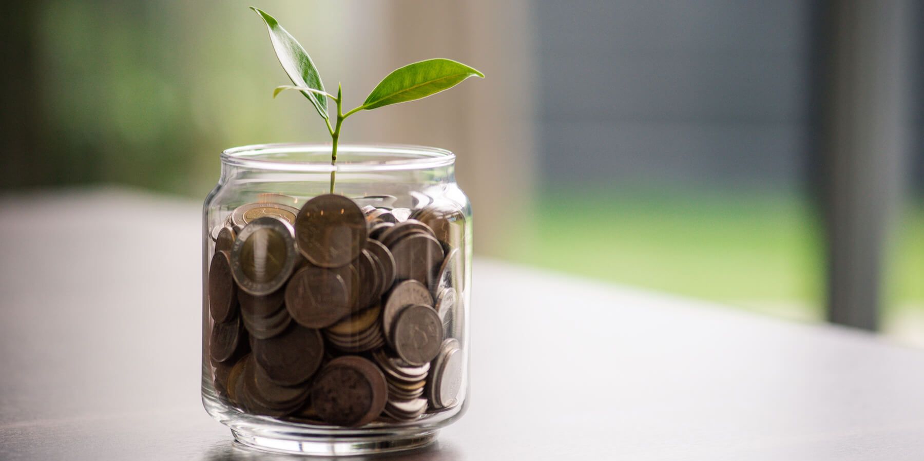 a jar of coins