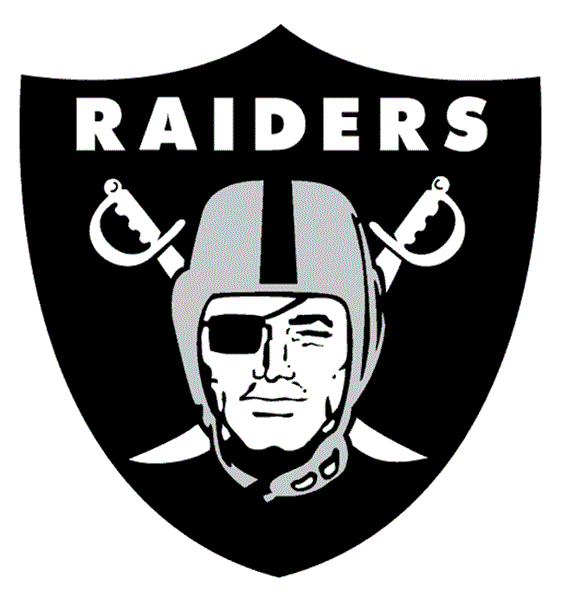 WP-1020 - Carved Wall Plaque of Logo for Raiders NFL ,  Artist Painted