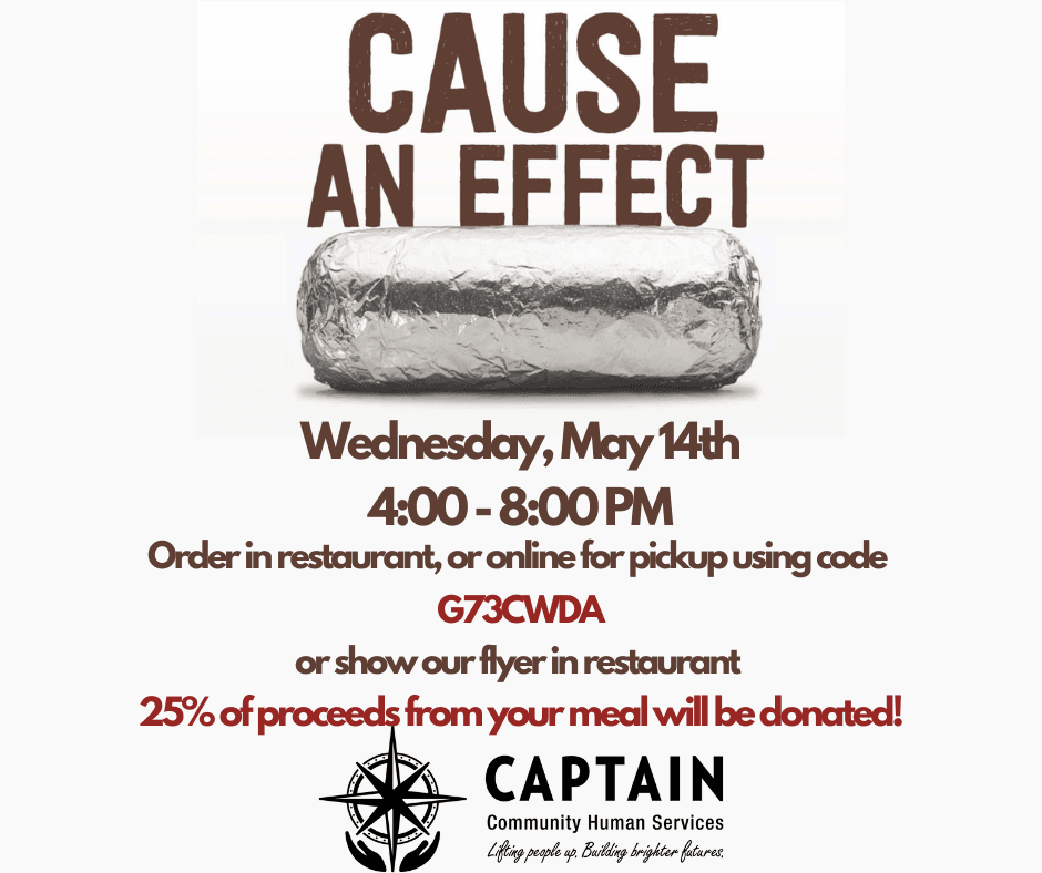 Burritos for a Cause on May 14th!