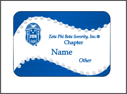 DOUBLE ROW SWIRL BLING NAME BADGE