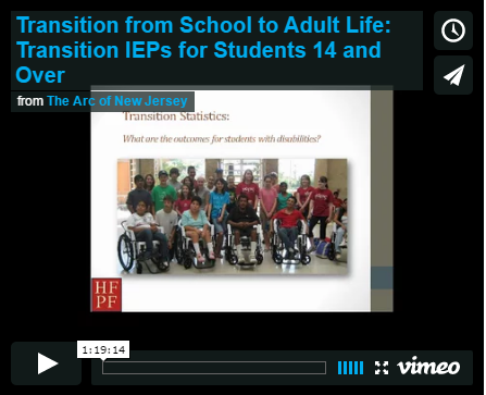 Transition from School to Adult Life: Transition IEPs for Students 14 and Over