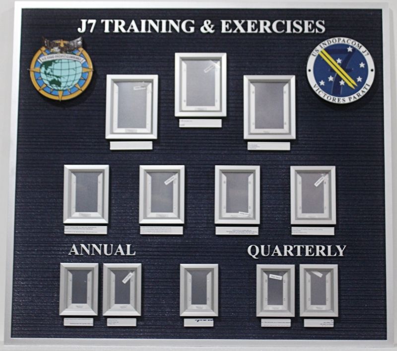 SB1163 - Carved and Sandblasted J7 Training & Exercises Leadership and Award Board