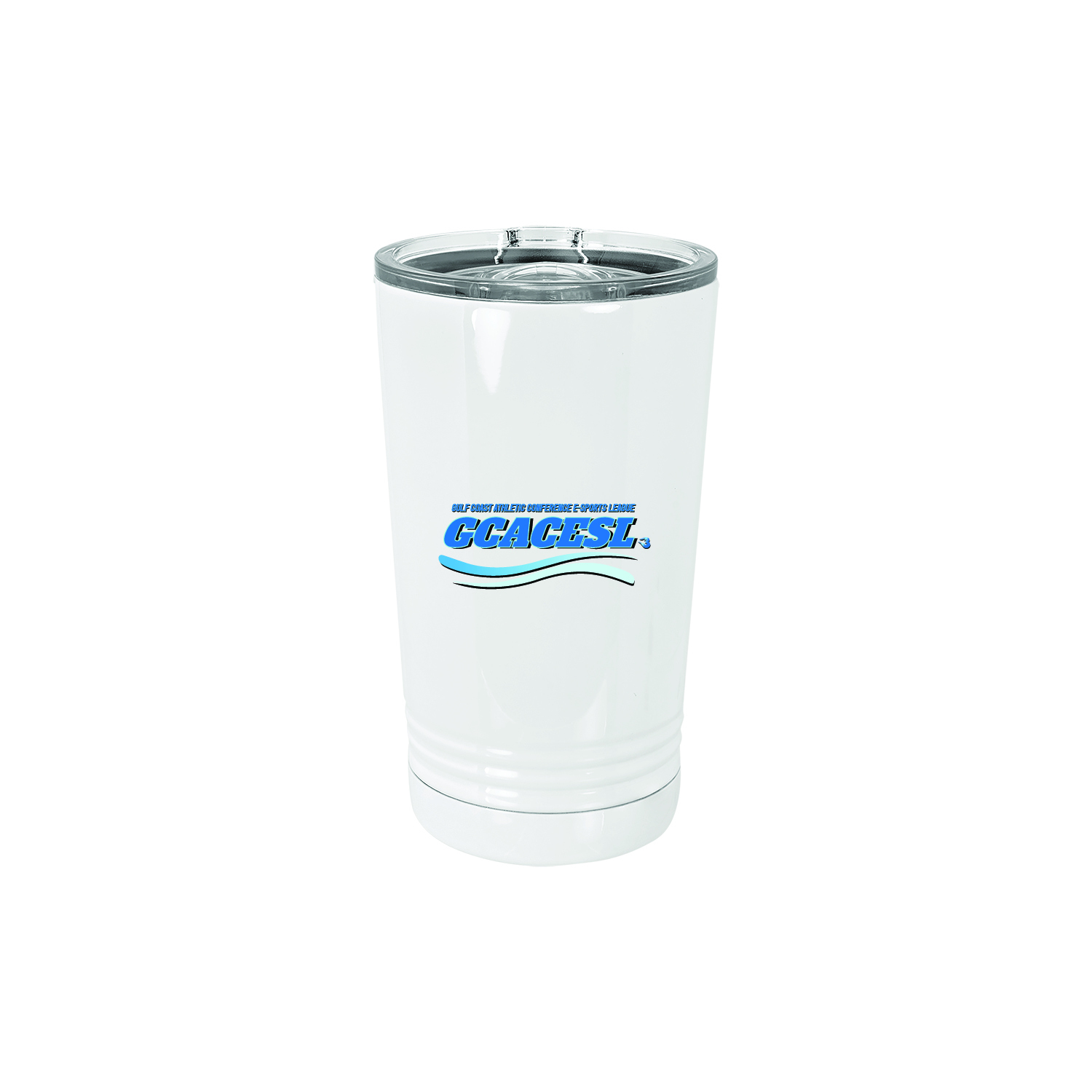 GCACESL White 16 oz. Polar Camel Pint with Slider Lid