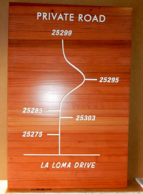 I18946 - Engraved Redwood Street Address Map 