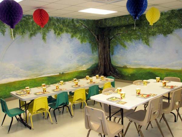 Our decorated party room.