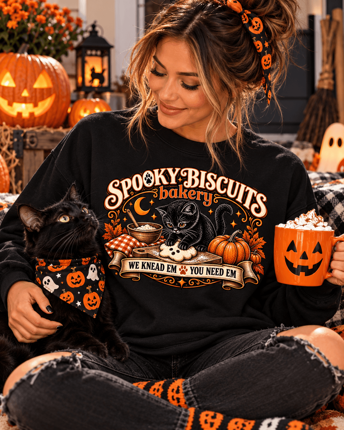 Spooky Biscuits Bakery Crewneck