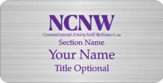 NCNW NO BLING NAME BADGE