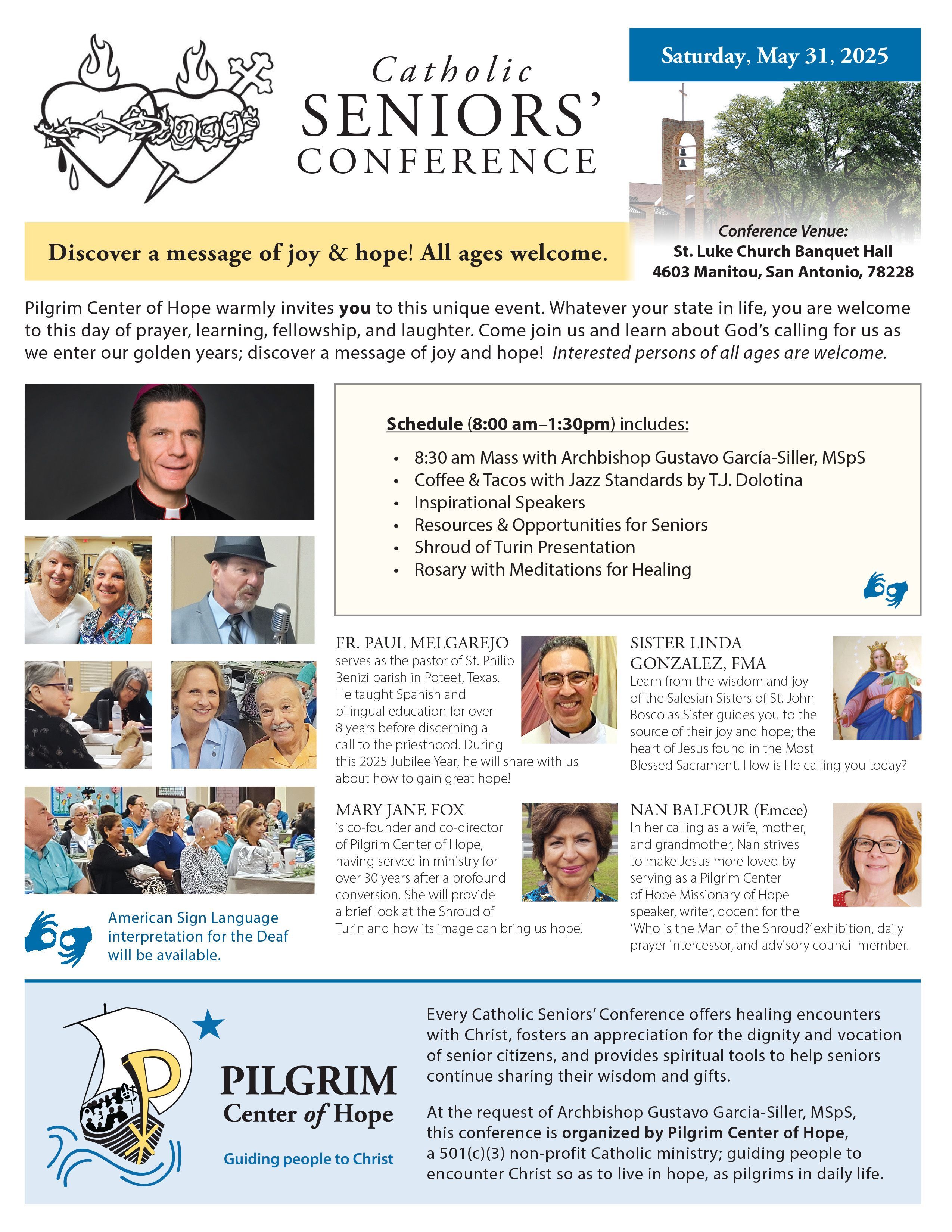 Flyer image with details that can be found on the main website