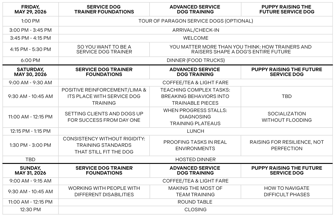 SDS Workshop Schedule