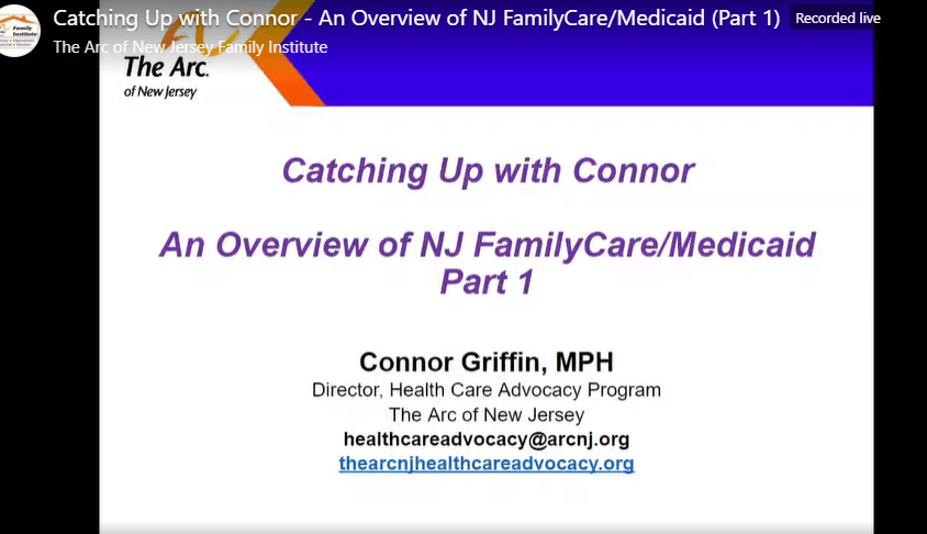 NJ FamilyCare/Medicaid (Part 1) Recording