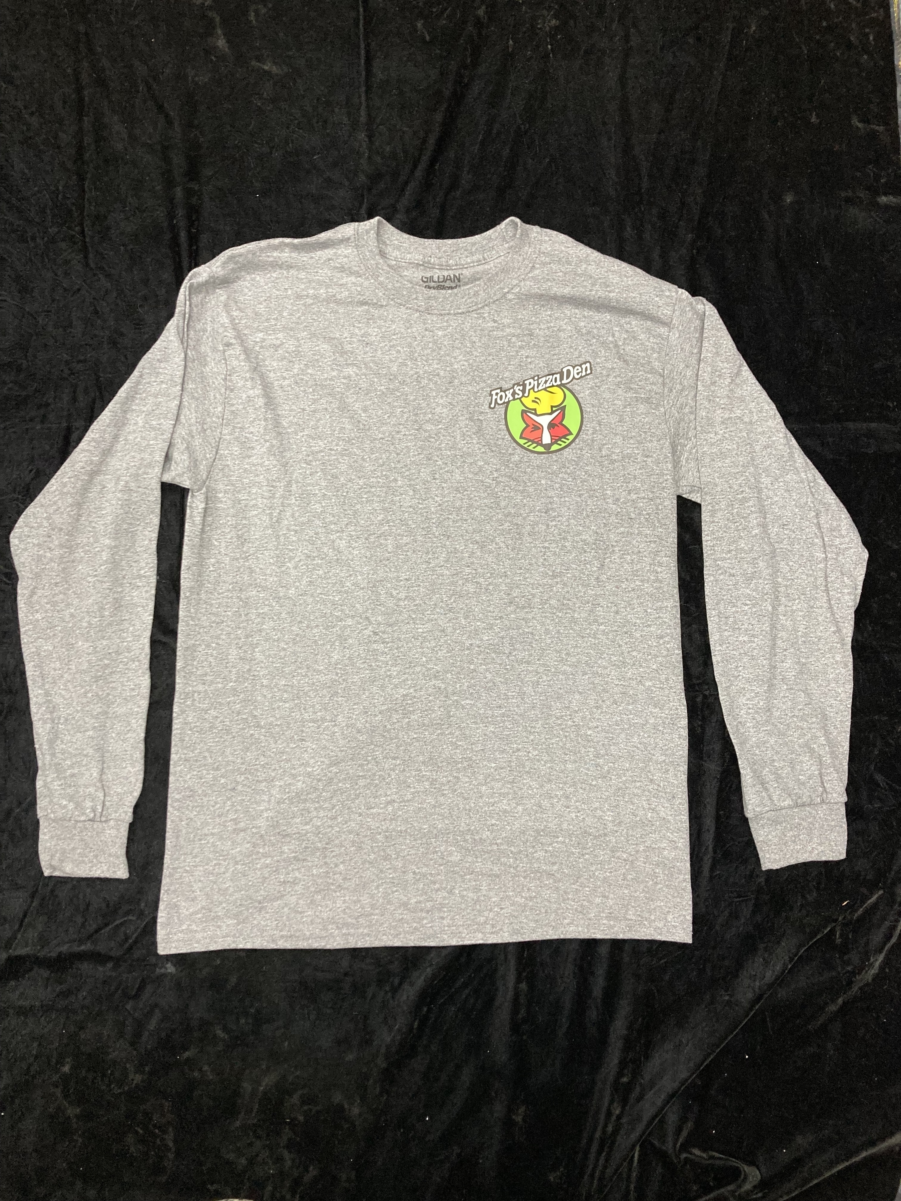 SALE Fox's Logo - Medium Dark Heather Grey Long Sleeve Shirt