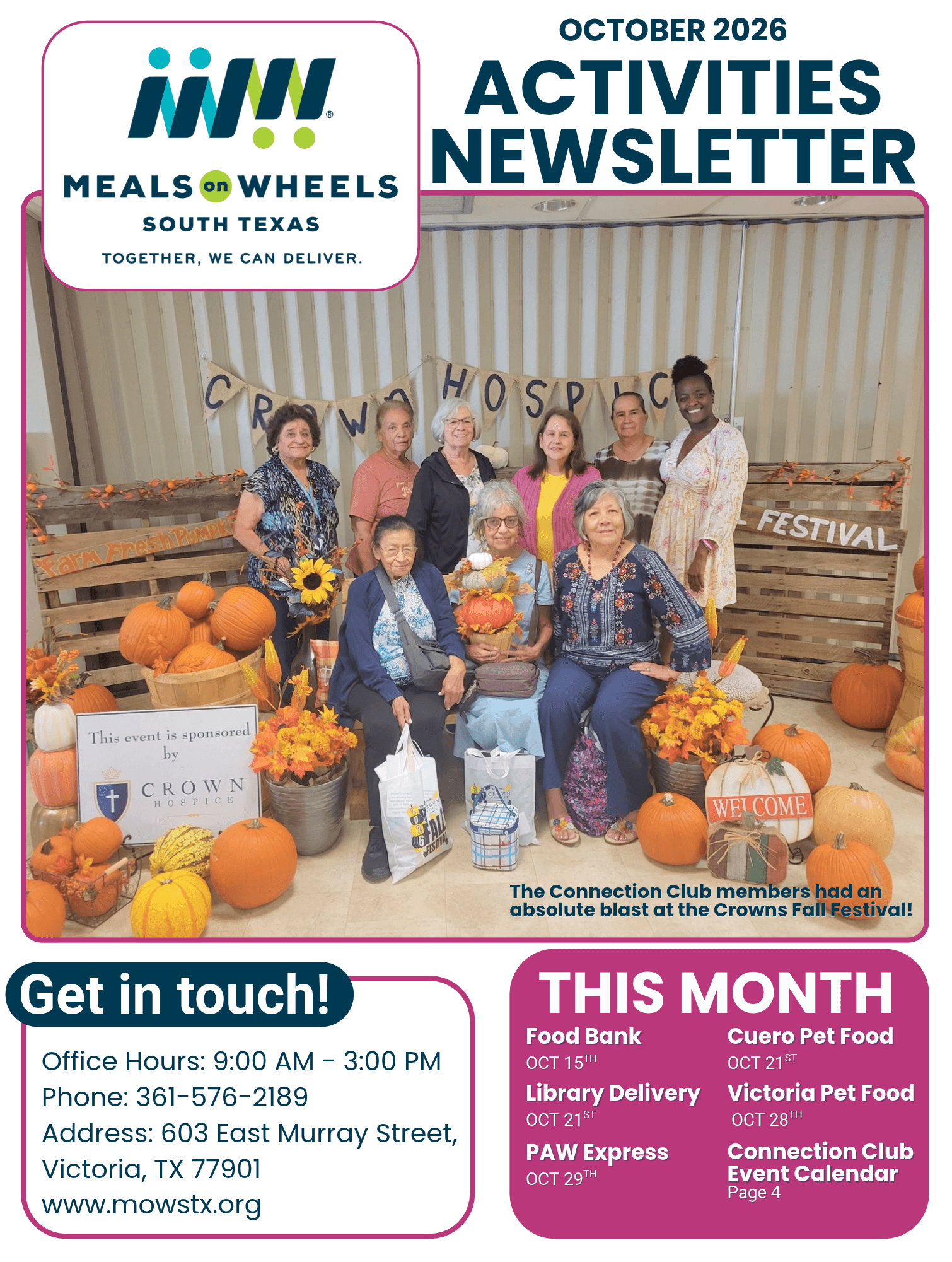 October 2026 Event Newsletter