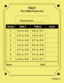 Score Pad (2-Table Progressive) – Yellow Paper