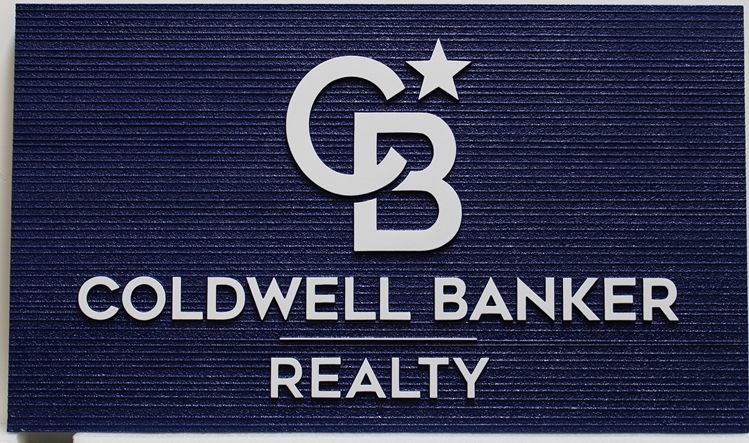 C12274 - High-Density-Urethane (HDU)  Coldwell Banker Realty Sign Carved in 2.5-D Raised Relief.
