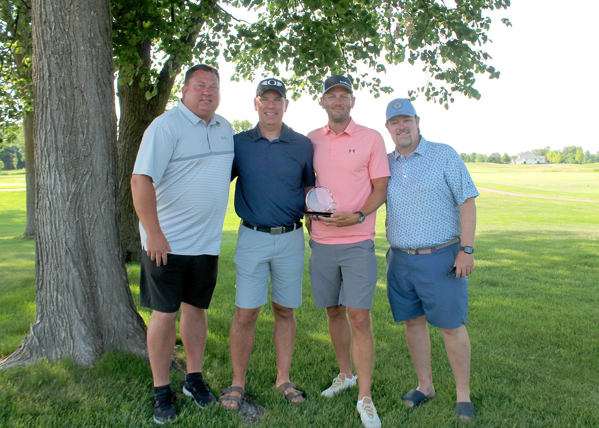 Team Bell Bank - 2023 Golf Classic Champions. Trevor Peterson, Jeff Patience, Andrew Holte & John Hoven
