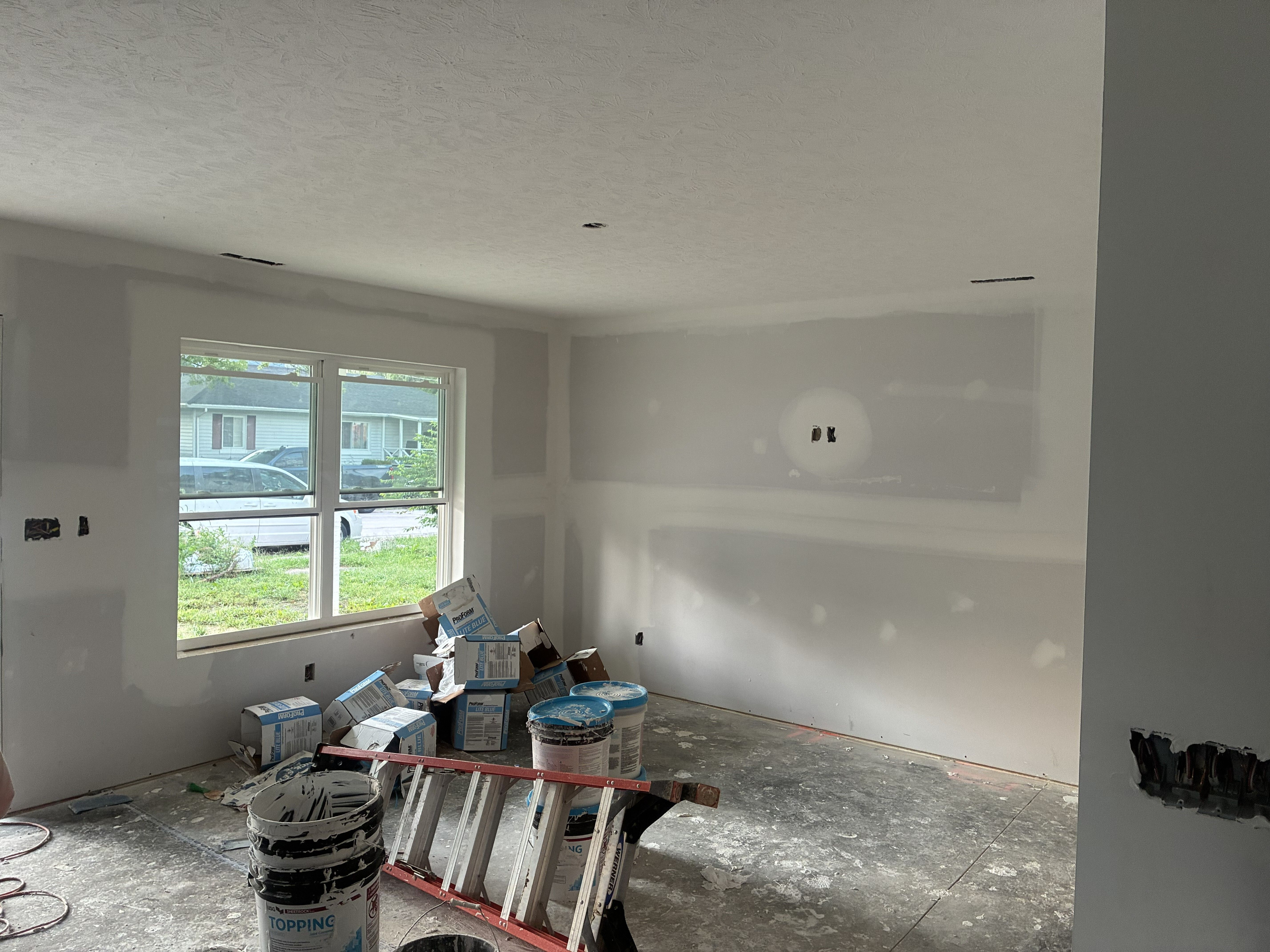 Drywall is finished. Painting is up next on Grove St.