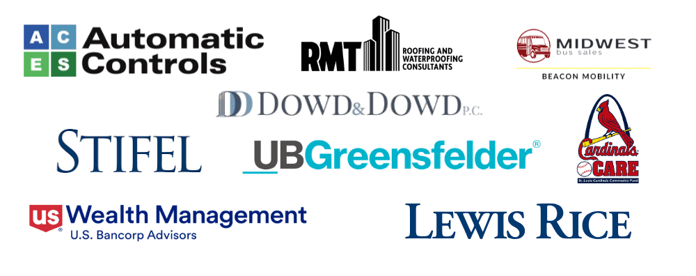 Automatic Controls, Cardinals Care, Dowd & Dowd, P.C., Lewis Rice, LLC, Stifel, UB Greensfelder, RMT and US Wealth Management logos