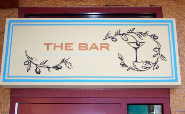 RB27135 - Elegant  Carved  Bar Entrance Sign 