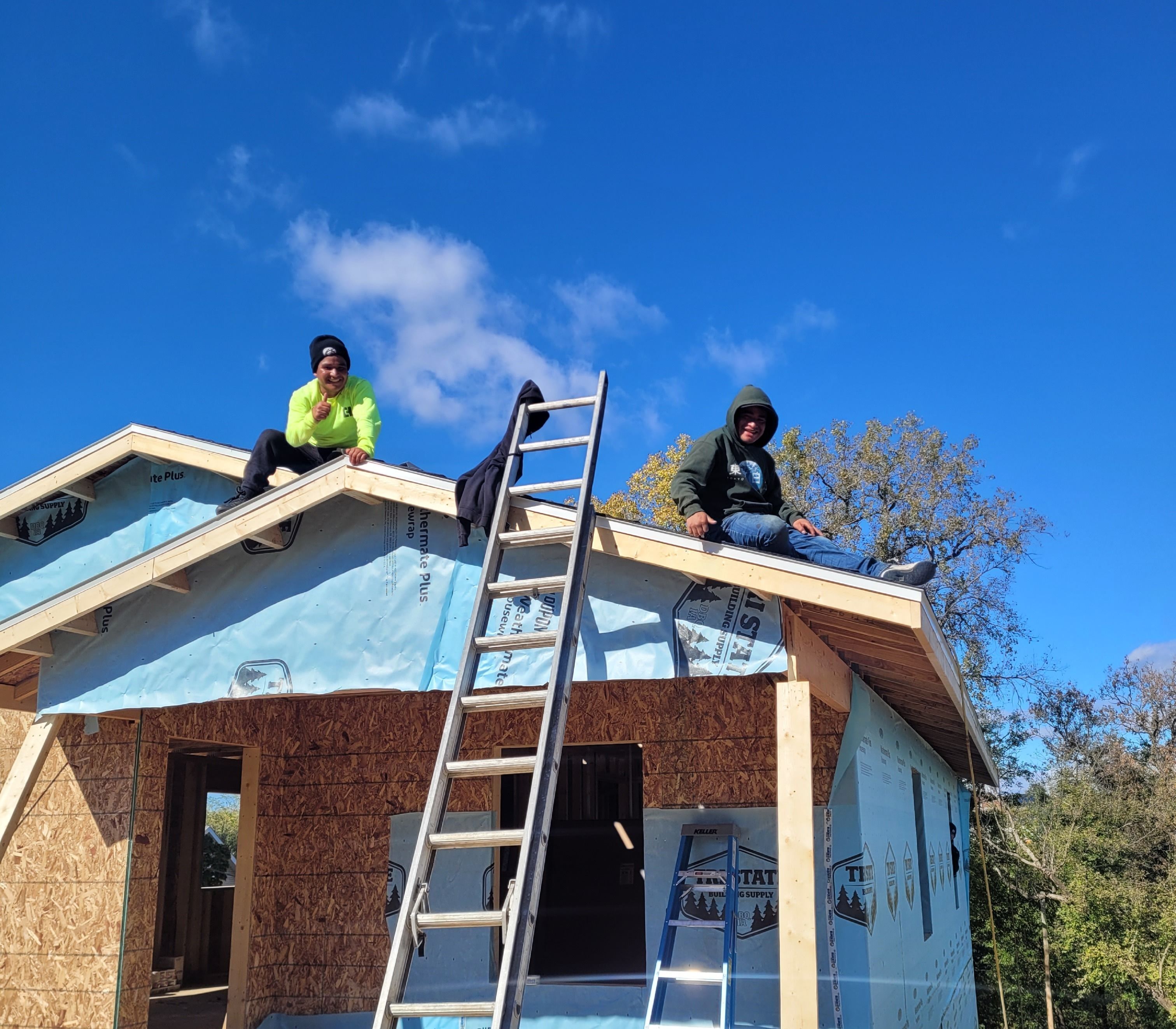 Paint Rollers in Green, Red, Orange and Blue