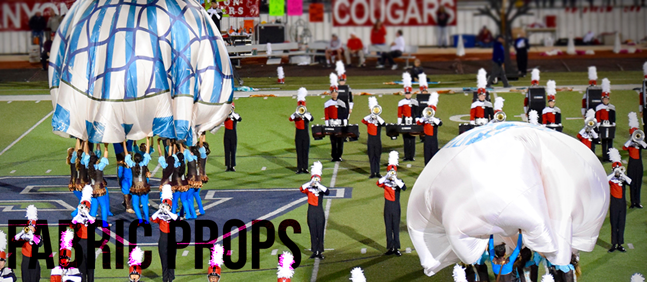 Digitally printed fabric marching band winterguard marching arts props