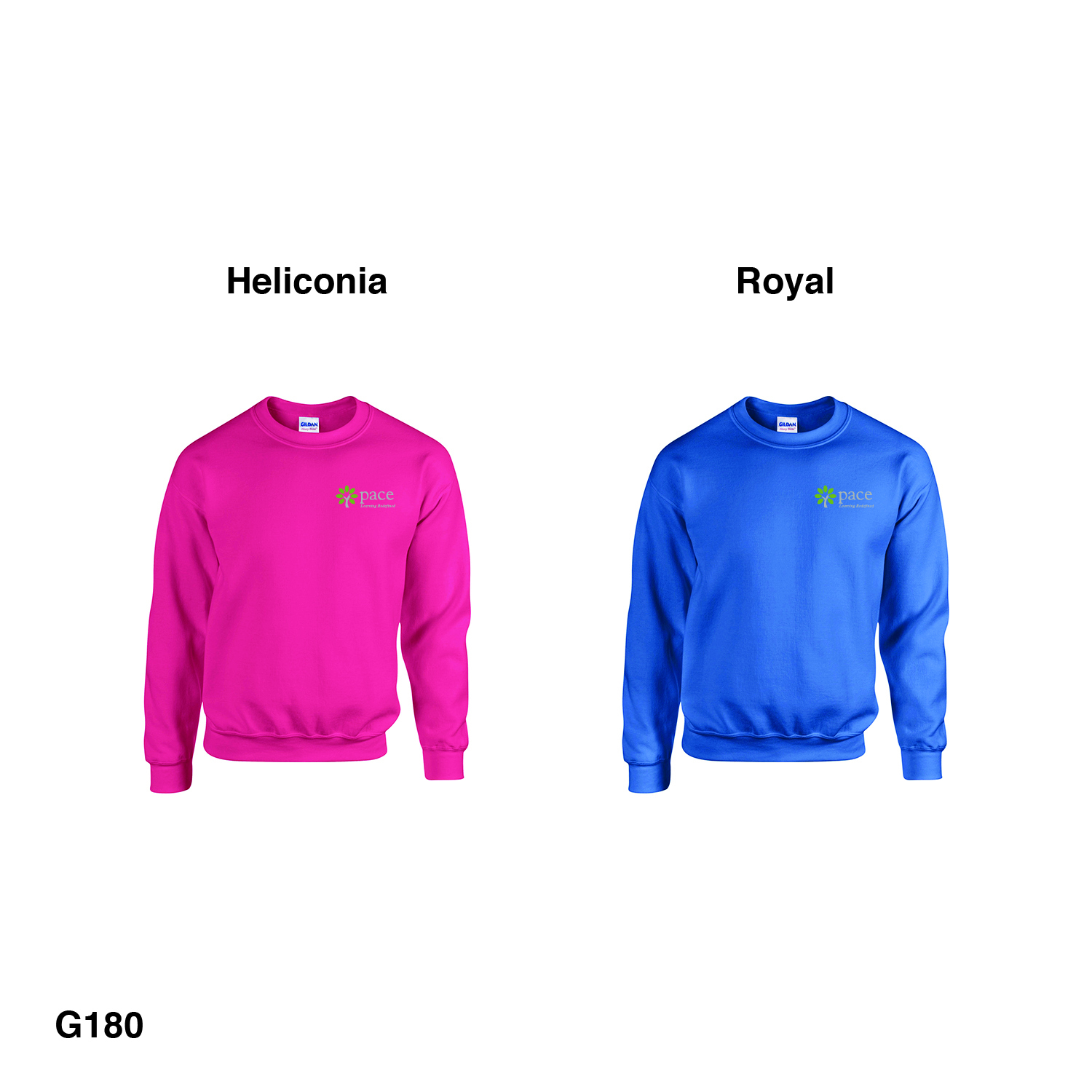 Gildan® - Heavy Blend™ Crewneck Sweatshirt (Heliconia & Royal)